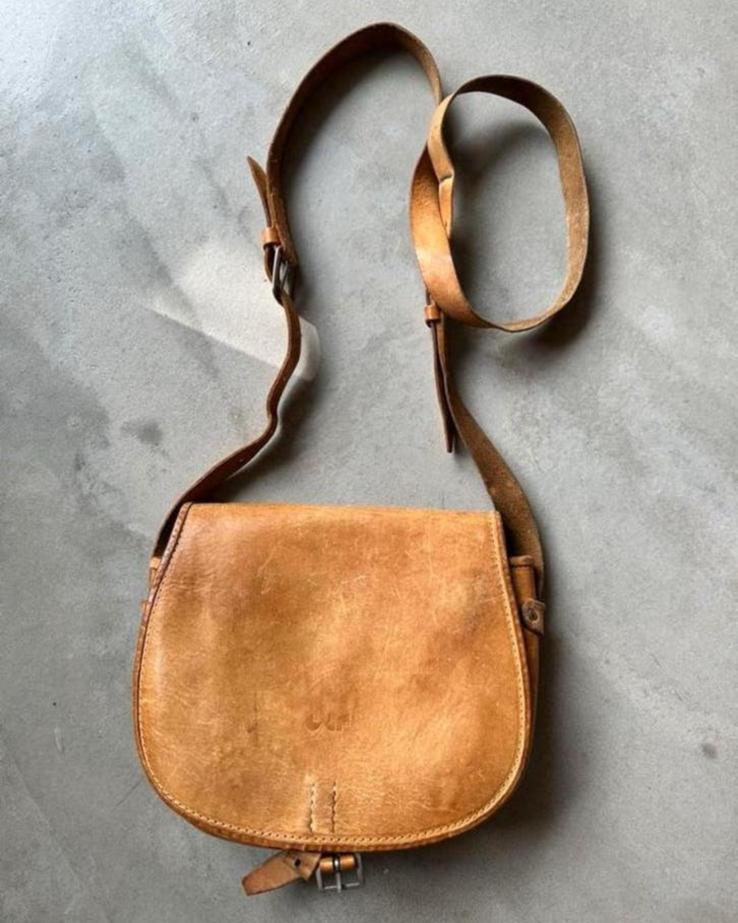 Zadeltas Schoudertas Vintage Leer Tuigleer, Bruin, Ophalen of Verzenden, Zo goed als nieuw, X