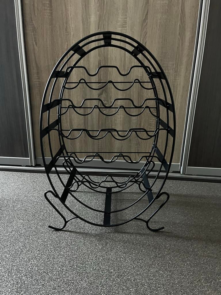 Antraciet Wijnrek, Huis en Inrichting, Woonaccessoires | Wijnrekken, Ophalen, Gebruikt, 15 tot 25 flessen, Metaal