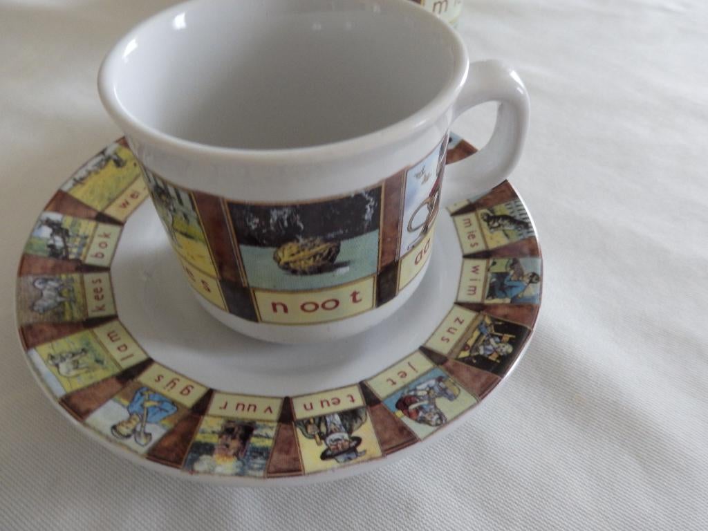 Aap Noot Mies kopje en schotel, Nieuw, Ophalen of Verzenden, Overige stijlen, Kop(pen) en/of Schotel(s)