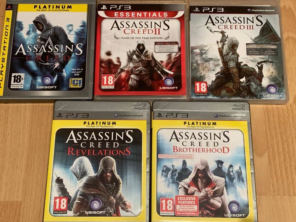 Ps3 5x assassin’s creed voor 20,-, Avontuur en Actie, Vanaf 18 jaar, 1 speler, Ophalen of Verzenden