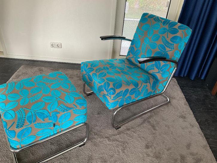 Stoel gispen 405, Huis en Inrichting, Fauteuils, Zo goed als nieuw, Metaal, Stof, 50 tot 75 cm, 75 tot 100 cm, Ophalen