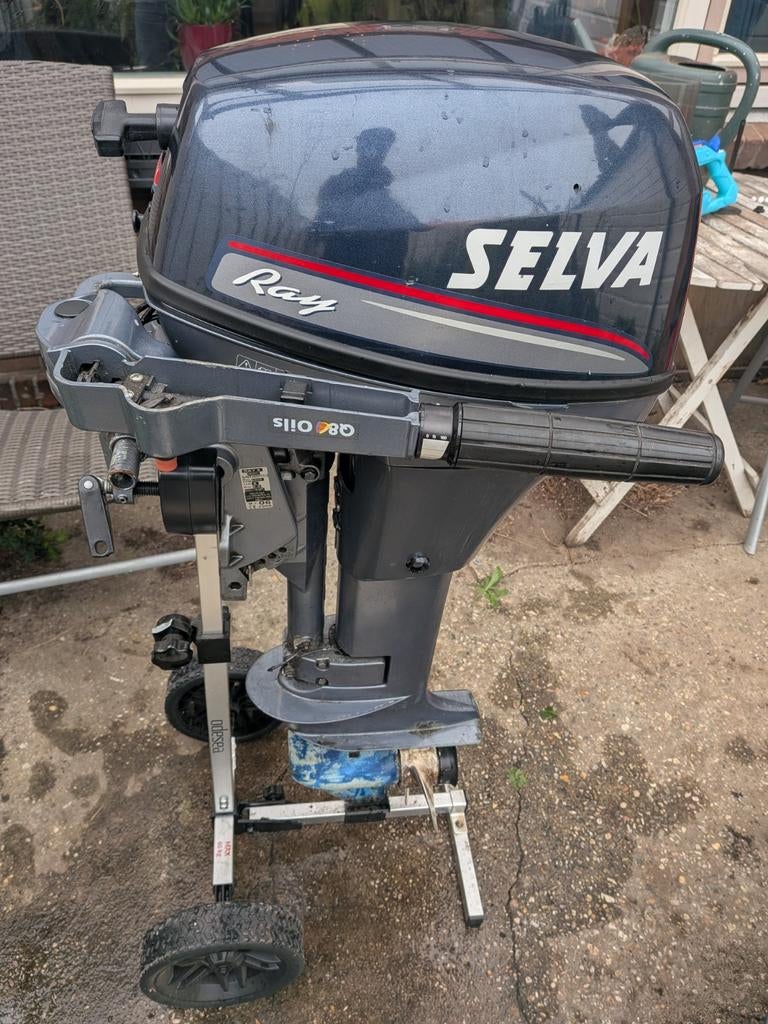 Selva Yamaha Buitenboordmotor 8pk 4-takt 2 Cil Langstaart, Watersport en Boten, Buiten- en Binnenboordmotoren, Ophalen, 5 tot 10 pk