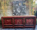 Chinees kast handbeschilderd tv kast dressoir chinese, Huis en Inrichting, Verburgt Vintage, Gebruikt, 150 tot 200 cm, https://verburgtvintage.nl/#contact