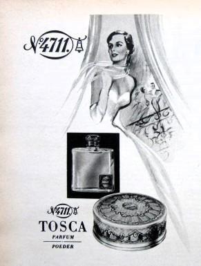 14 vintage advertenties reclames luchtjes 49-58 parfums, Verzamelen, Merken en Reclamevoorwerpen, Gebruikt, Overige typen, Ophalen of Verzenden