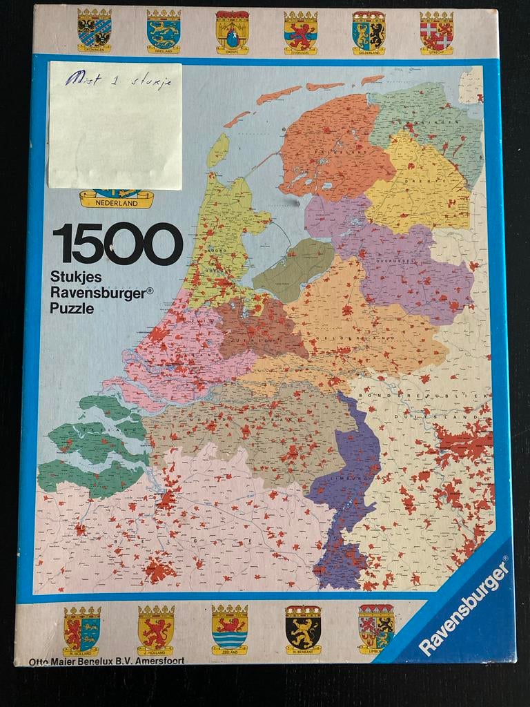 Ravensburger puzzel Nederland 1500 stukjes, Ophalen, 500 t/m 1500 stukjes, Gebruikt, Legpuzzel