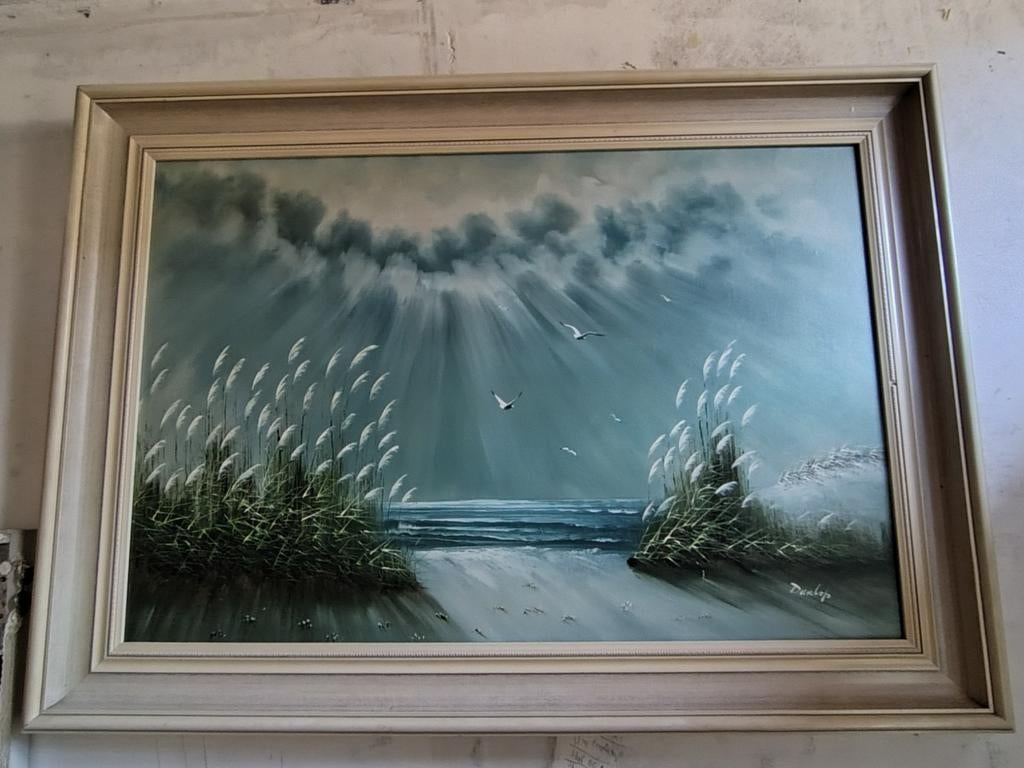 Schilderij zeezicht dunlop, Ophalen