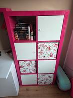 IKEA Kallax kast fuchsia plus wandplank manden, deurtjes, Huis en Inrichting, Ophalen
