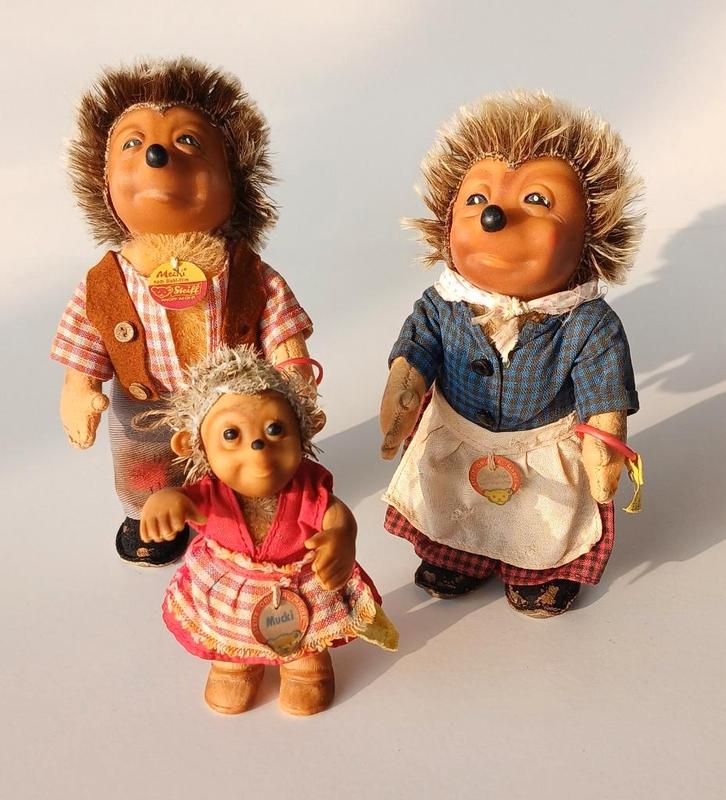 3 oude Steiff egeltjes, Antiek en Kunst, Antiek | Speelgoed, Ophalen of Verzenden