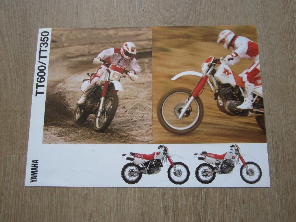 Yamaha TT 350 / TT 600 brochure folder 1990, Motoren, Ophalen of Verzenden, Yamaha