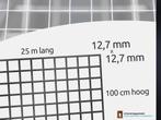 Volièregaas zwart 13x13mm | 1.1mm | 100/150/200cm | 25m