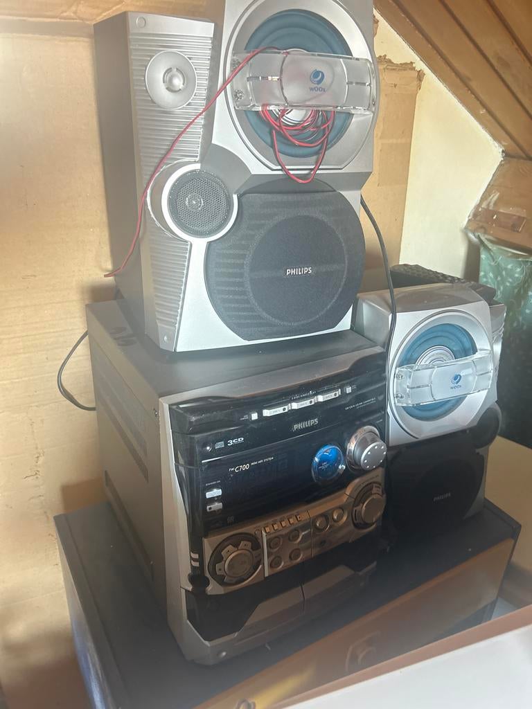 Philips Stereo FW-C700 met Radio, CD- en Cassettespeler, Ophalen, Philips, Gebruikt, Cassettedeck