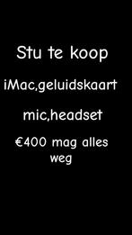 Apple iMac met Focusrite geluidskaart en microfoon headset, Ophalen of Verzenden, Gebruikt, 8 GB, IMac