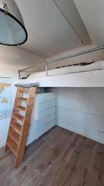 Steigerpijp Hoogslaper met Houten Trap & Matras, Ophalen, 180 cm of meer, 85 tot 100 cm, Matras