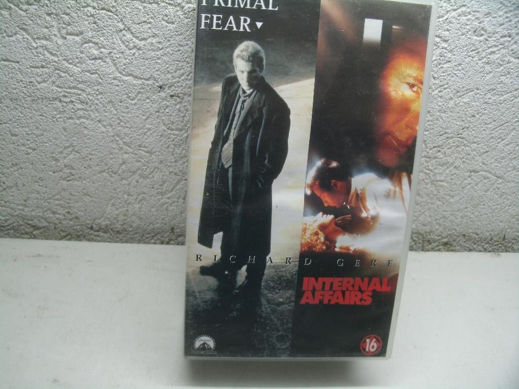vhs 172b internal affairs & primal fear, Vanaf 16 jaar, Ophalen of Verzenden, Zo goed als nieuw, Horror