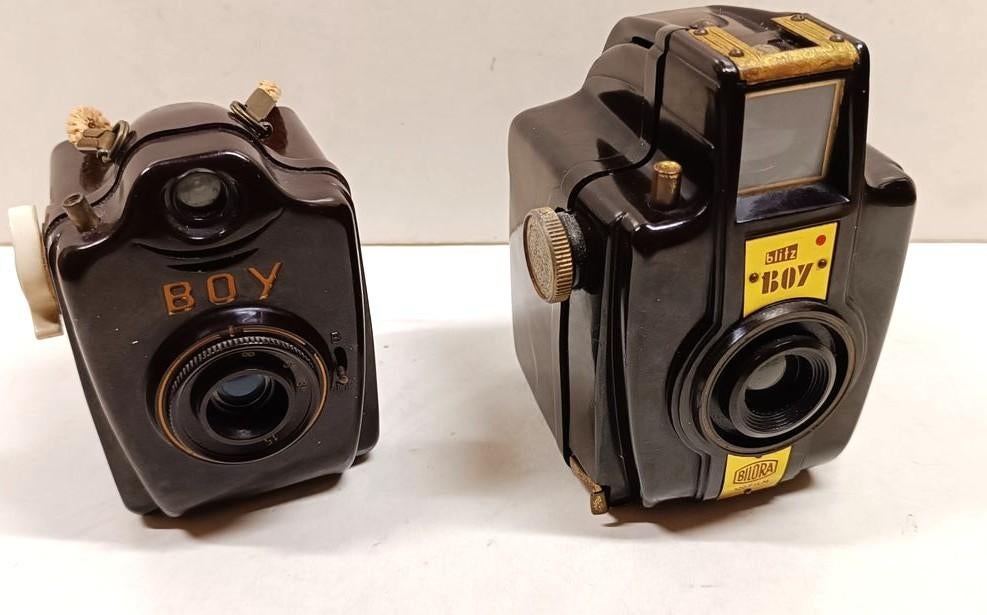 2 Bilora (Kürbi & Niggeloh) Bakelit Cameras aus ca 1950, Ophalen of Verzenden, 1940 tot 1960, Fototoestel