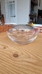 Royal Leerdam Siem van der Marel verzilverd koekjestrommel, Ophalen of Verzenden