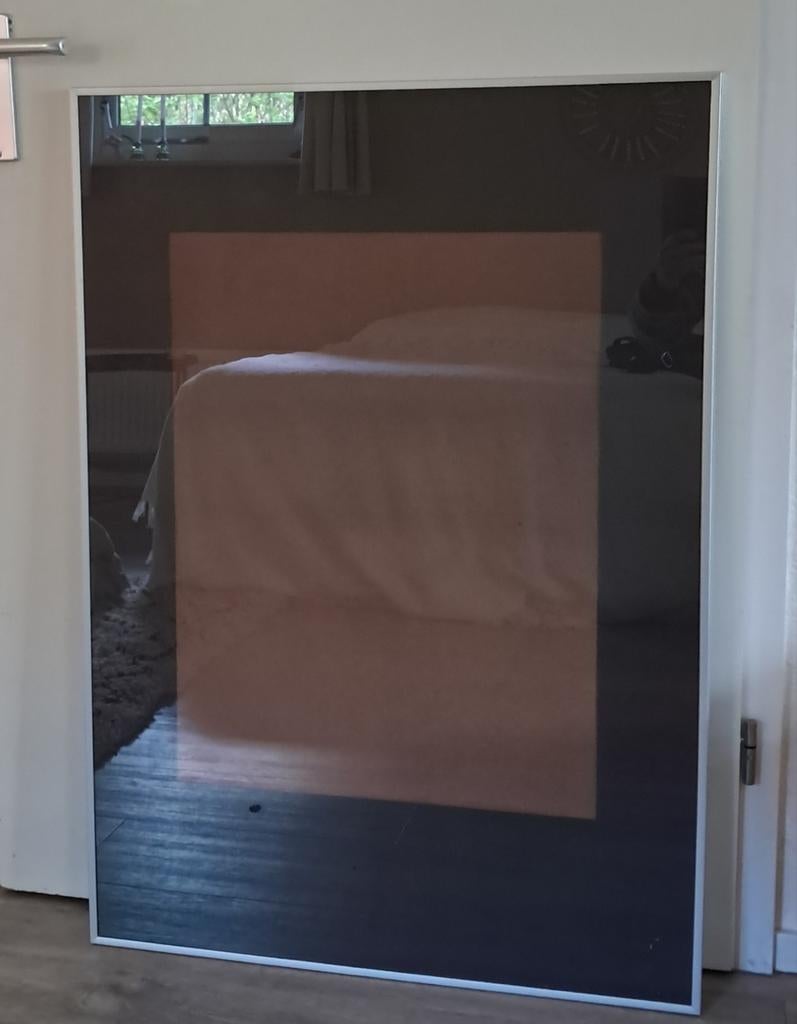 2 aluminium wissellijsten met glas 70x100 cm, Ophalen, Metaal of Aluminium, Zo goed als nieuw, 75 tot 100 cm