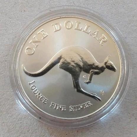 1 oz Zilver Kangaroo munt (RAM) van 1993 uit Australië, Ophalen of Verzenden, Zilver