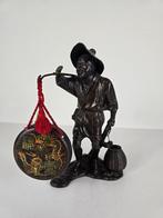 Beeld Chinese landarbeider, brons, China, midden 20e eeuw, Ophalen of Verzenden