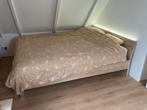 Bed met ingebouwde verlichting 160x200, Ophalen, Tweepersoons, Hout, 160 cm