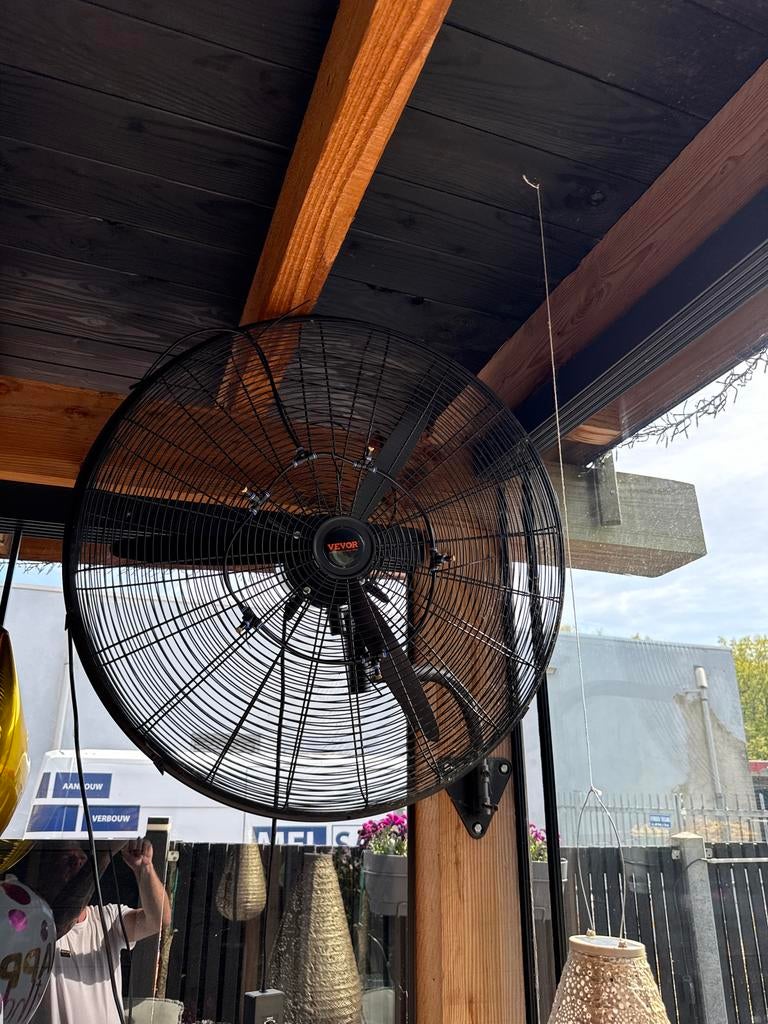 Vevor vernevel wandventilator 80 cm doorsnee, Ophalen of Verzenden, Nieuw, Plafondventilator