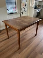 Uitschuifbare houten eettafel antiek vintage, Gebruikt, 100 tot 150 cm, Vintage, 50 tot 100 cm