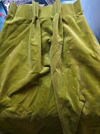 Groene fluwelen gordijnen, Huis en Inrichting, Ophalen of Verzenden, Zo goed als nieuw, 200 cm of meer