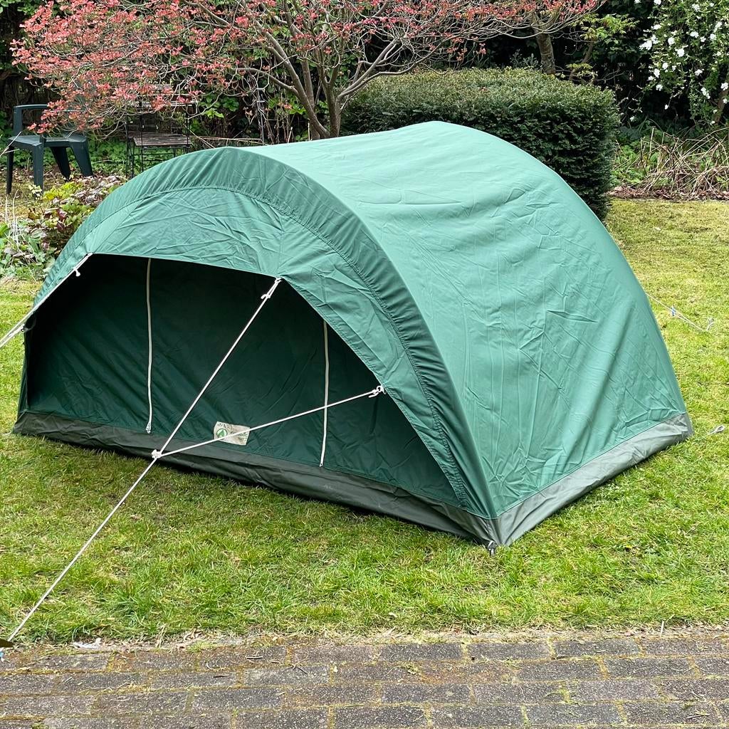 Vintage Carl Denig trekkerstent tunneltent glasvezel stokken, Ophalen, Zo goed als nieuw