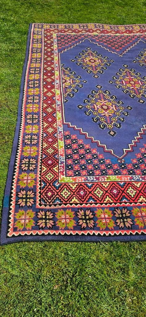 Vloerkleed wollen gemerkt kleed. 350x 250 cm, Groen, 200 cm of meer, Ophalen of Verzenden, Zo goed als nieuw