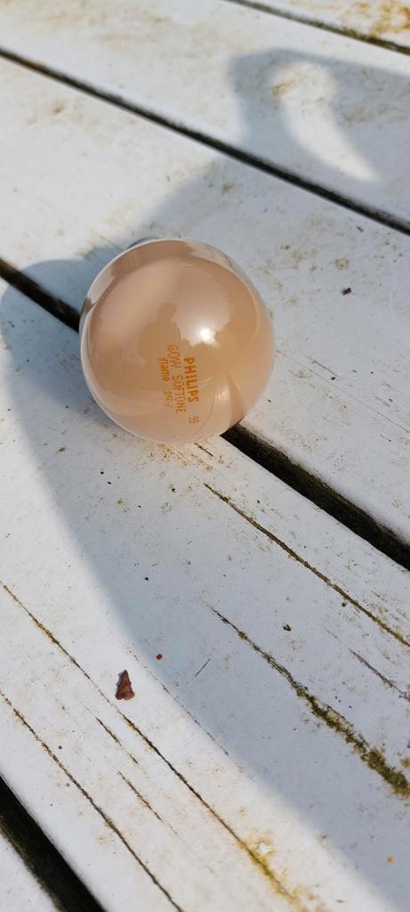 Philips Softone 60W E27 Gloeilamp - Dikke Fitting, Huis en Inrichting, Lampen | Losse lampen, Gebruikt, Gloeilamp, 60 watt of meer