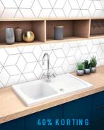 Nostalgische keukenkraan, tweeknops mengkraan, Ixia chroom