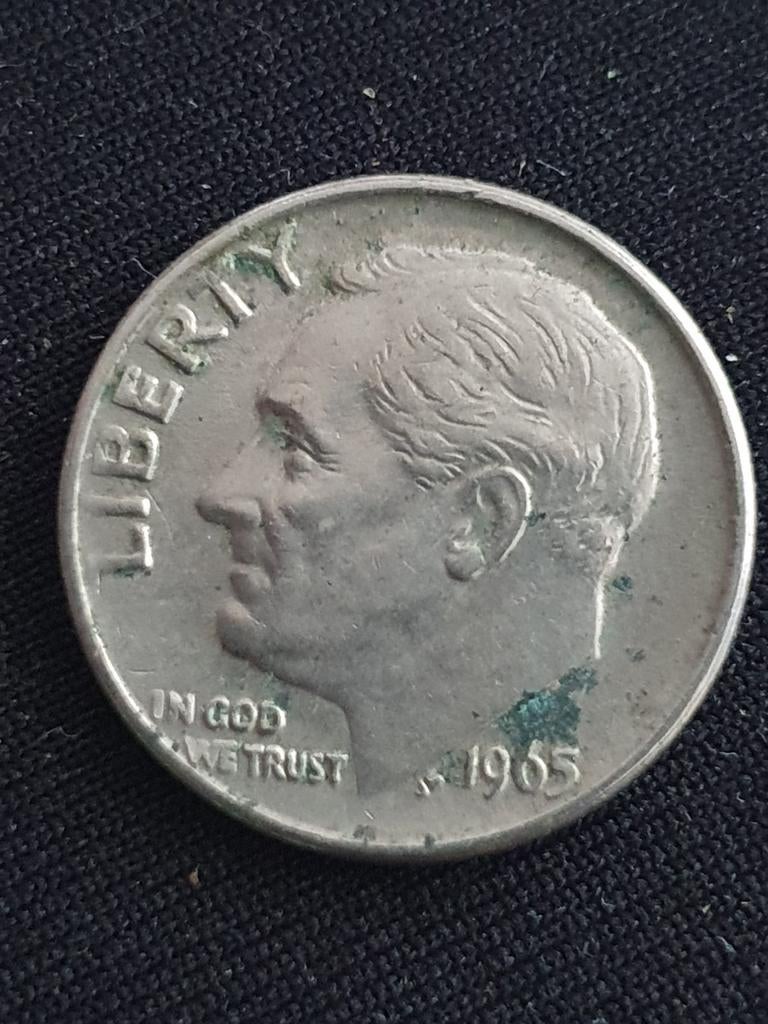 One dime zilver munt uit 1965 Amerika., Postzegels en Munten, Munten | Amerika, Ophalen of Verzenden, Noord-Amerika, Losse munt