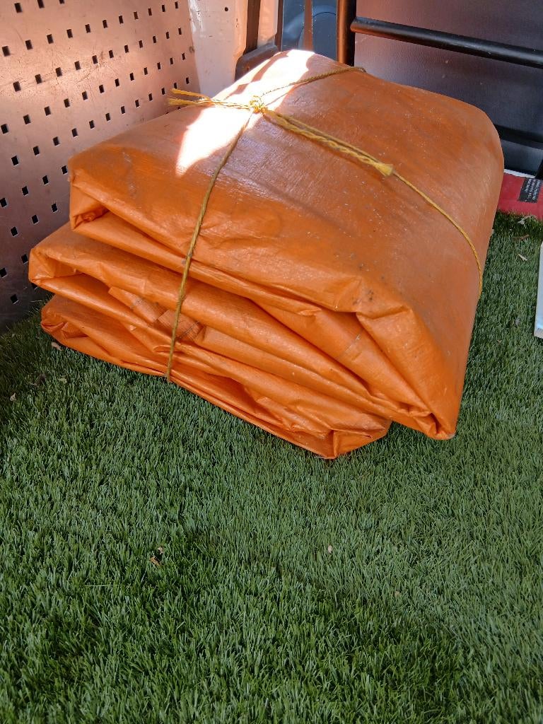 Oranje Grondzeil 6 bij 6 meter, Doe-het-zelf en Verbouw, Zeil en Folie, Ophalen, Nieuw, 15 m² of meer, Zeil