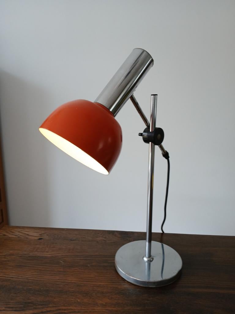 Vintage design Hala Zeist bureaulamp tafellamp., Gebruikt, Hala Zeist vintage design retro, Ophalen of Verzenden, Metaal