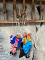 Twee vintage marionet clowntjes, Ophalen of Verzenden, Gebruikt, Pop