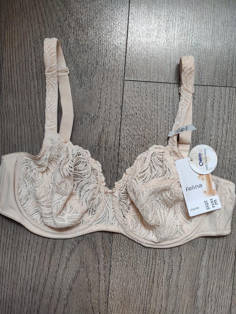 felina licht zalm/beige kleurige nieuwe bh maat 75 E, Felina, Ophalen of Verzenden, Beige, BH