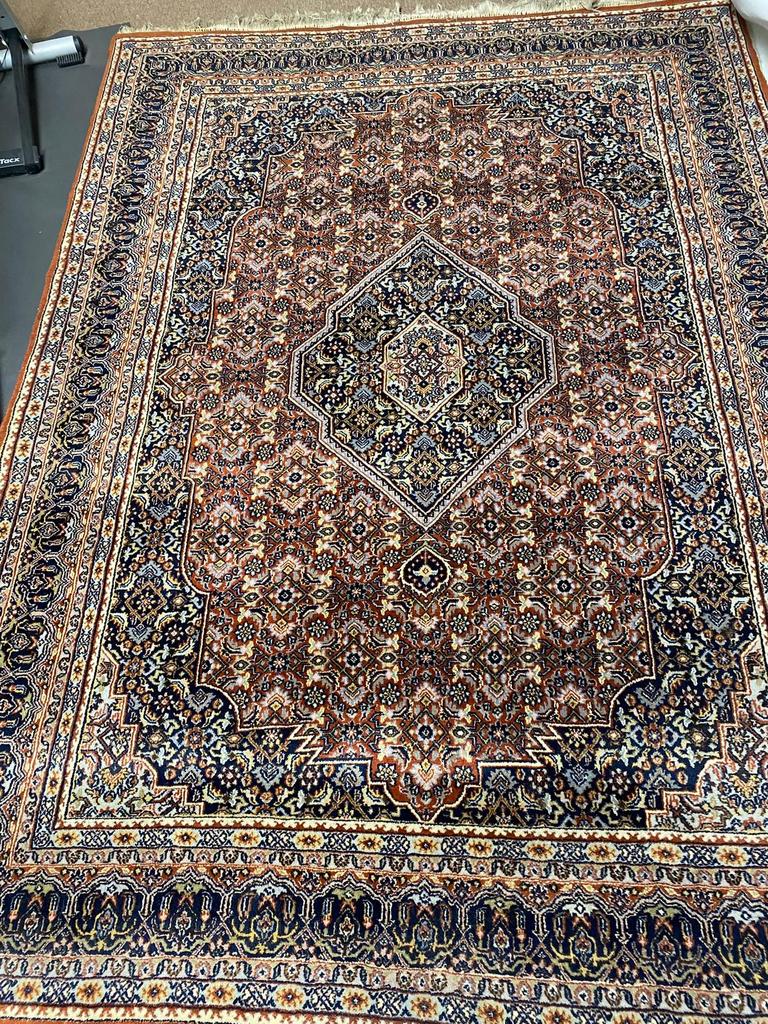 Perzisch tapijt Bidjar India 235x167 Knoopdichtheid 250000, Overige kleuren, 150 tot 200 cm, 200 cm of meer, Ophalen of Verzenden