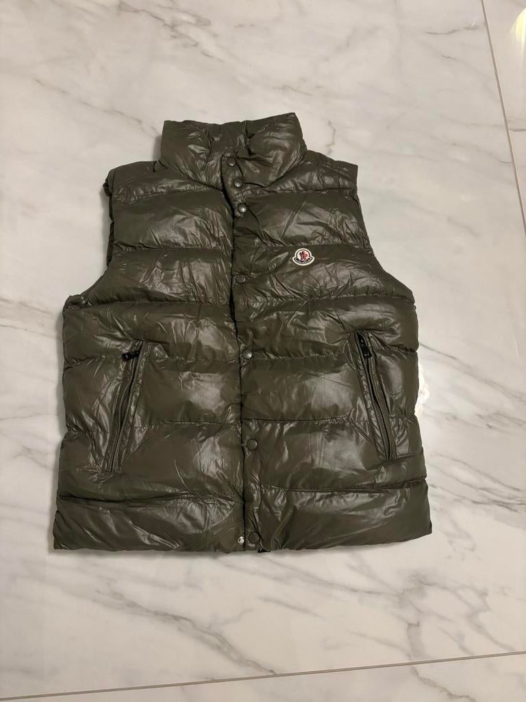 Moncler Bodywarmer, Kleding | Heren, Bodywarmers, Ophalen of Verzenden, Zo goed als nieuw, Groen