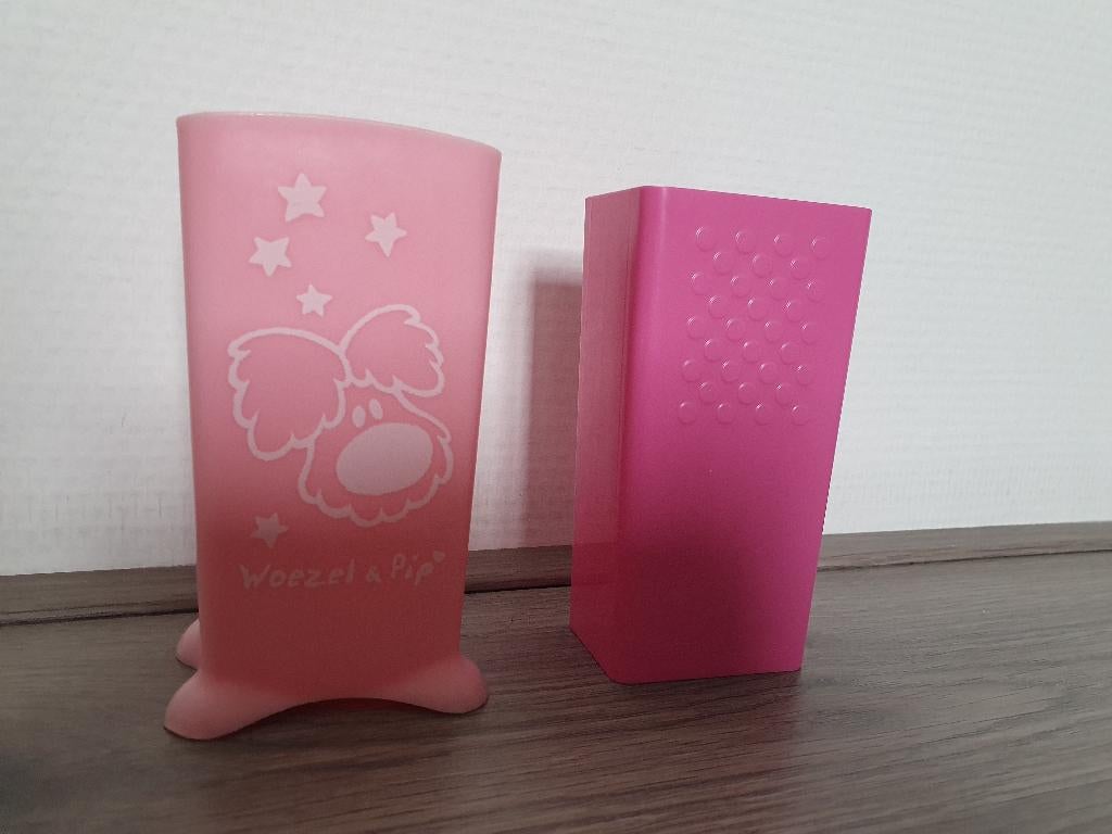 Roze drinkpakjes houder (2 stuks), Ophalen of Verzenden, Gebruikt