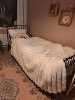 IKEA Minnen meegroeibed 200x80 cm - Zwart metalen frame, Huis en Inrichting, Slaapkamer | Bedden, Ophalen, Eenpersoons, Zwart