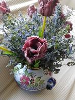 Grote vaas+ kunsttulpen, Ophalen of Verzenden