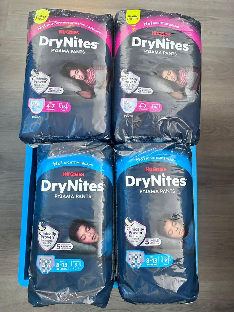 6x Huggies Drynites frozen pyjamabroekjes (4-7 jaar/17-30kg), Ophalen, Nieuw