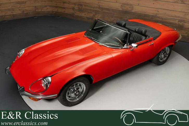 Jaguar E-Type S3 Cabrio | Gerestaureerd | 1971, Auto's, Oldtimers, Bedrijf, Te koop, Lederen bekleding, Open dak, Jaguar, Benzine