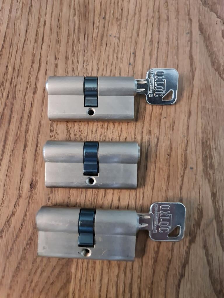3x cilinderslot OXLOC, Doe-het-zelf en Verbouw, Hang- en Sluitwerk, Ophalen of Verzenden, Rvs, Slot