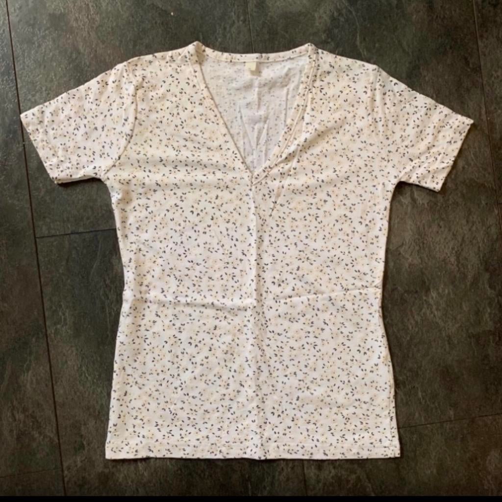 Meisjes witte met zwarte stipjes shirt. Maat 176/ maat S, Kinderen en Baby's, Kinderkleding | Maat 176, Ophalen of Verzenden, Zo goed als nieuw