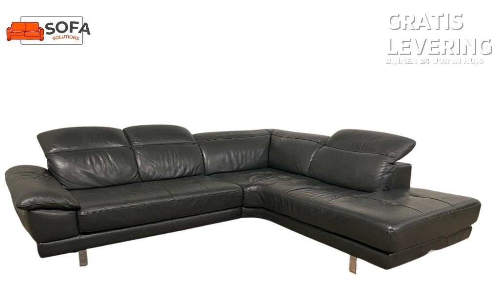 Natuzzi Editions Antraciet Hoekbank–Gratis Levering NL & BE, Huis en Inrichting, Banken | Bankstellen, 250 tot 300 cm, Hoekbank