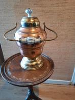 Antieke koperen doofpot met porseleinen grepen, Ophalen of Verzenden