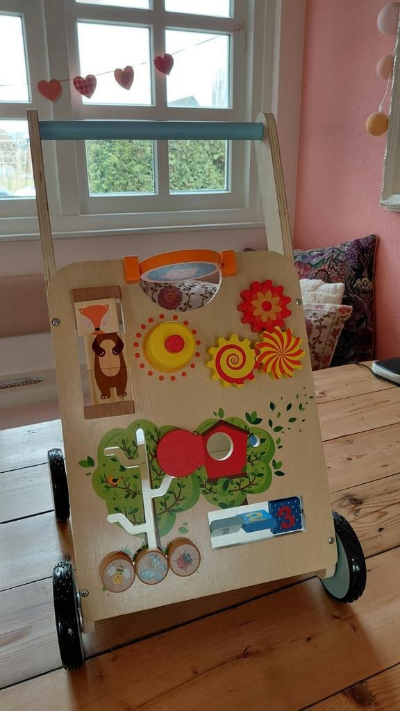 Houten loopwagen, Ophalen, Zo goed als nieuw, Duw- of Trekspeelgoed