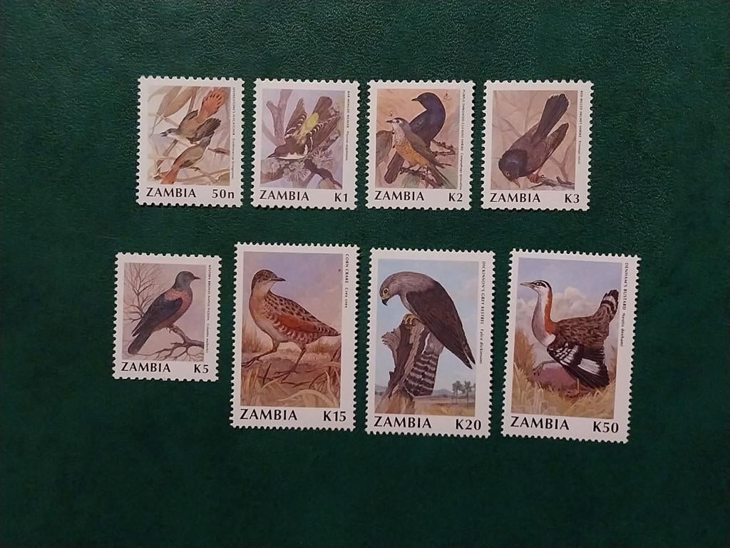Zambia 528-535 vogels 1990 postfris mi 24 eu, Ophalen of Verzenden, Dier of Natuur
