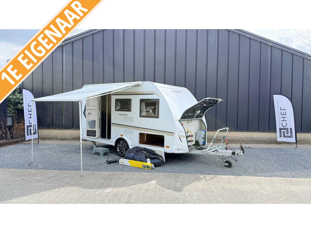 Weinsberg 390 QD 2021: FABR.GAR, AIR-VOORTENT, LUIFEL, FIETS, Overige merken, Schokbreker, Bedrijf, Treinzit